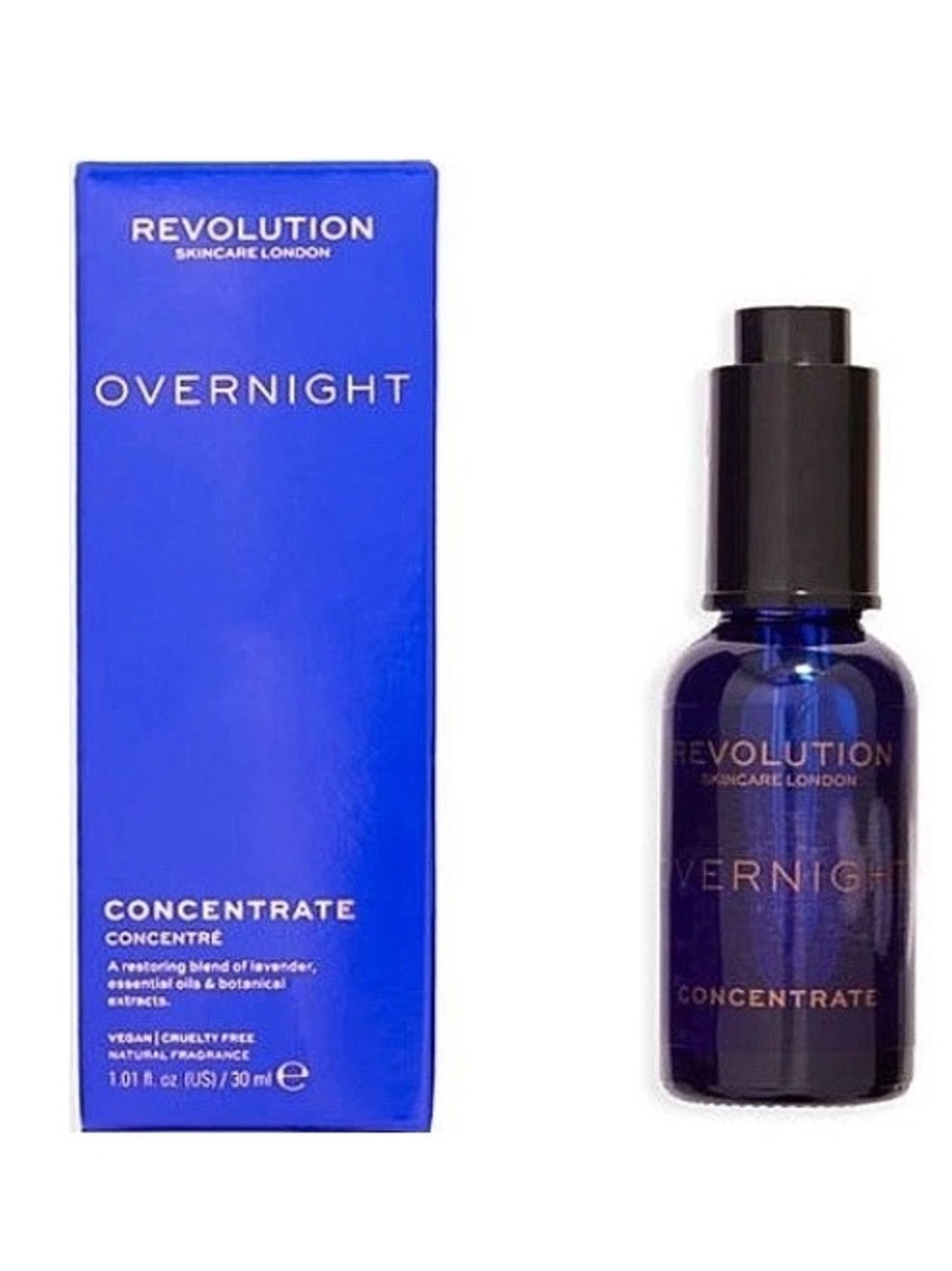 Revolution Skincare London Overnight Face Skin Lavender Oil Smooth Soften 1.01oz